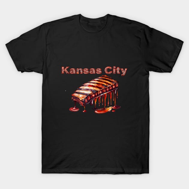 Kansas City - With Ribs T-Shirt by ToochArt